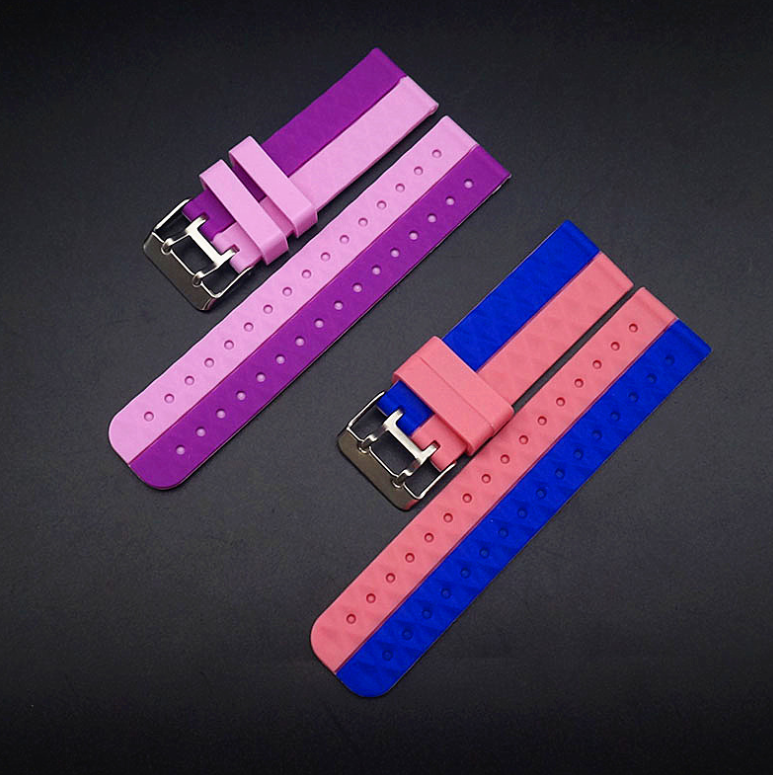 生耳開關矽（guī）膠雙色表帶