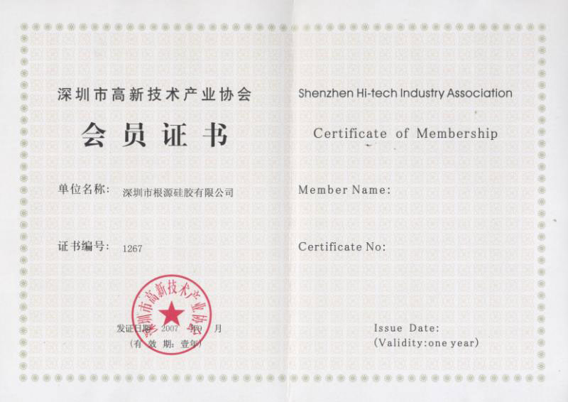 伊人在线视频-深圳市高（gāo）新技術產業協會會員證書